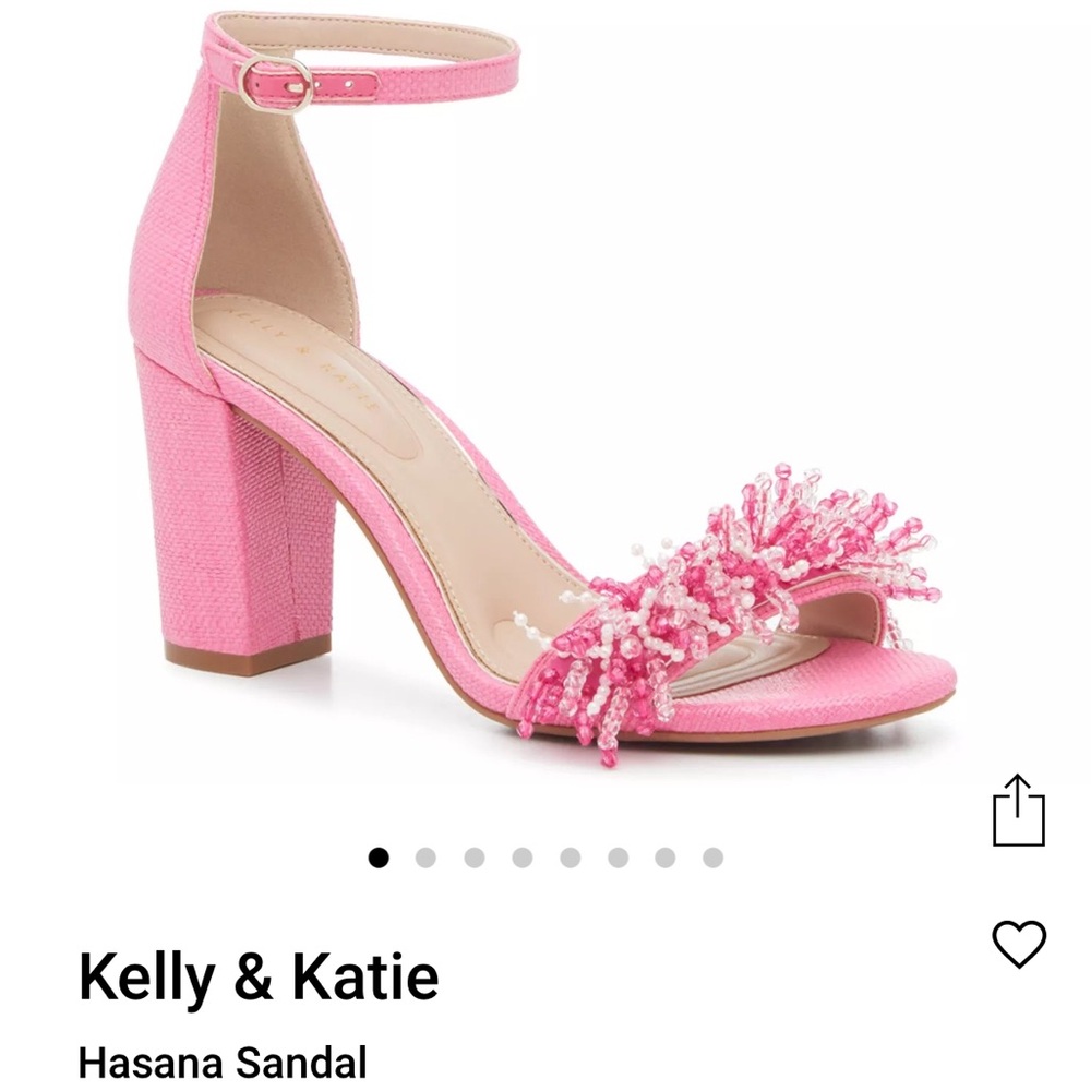 Kelly & Katie Fuchsia Embellished Block Heels